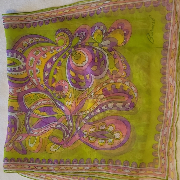 Burmel scarf silk blend vintage hand rolled - Picture 11 of 11